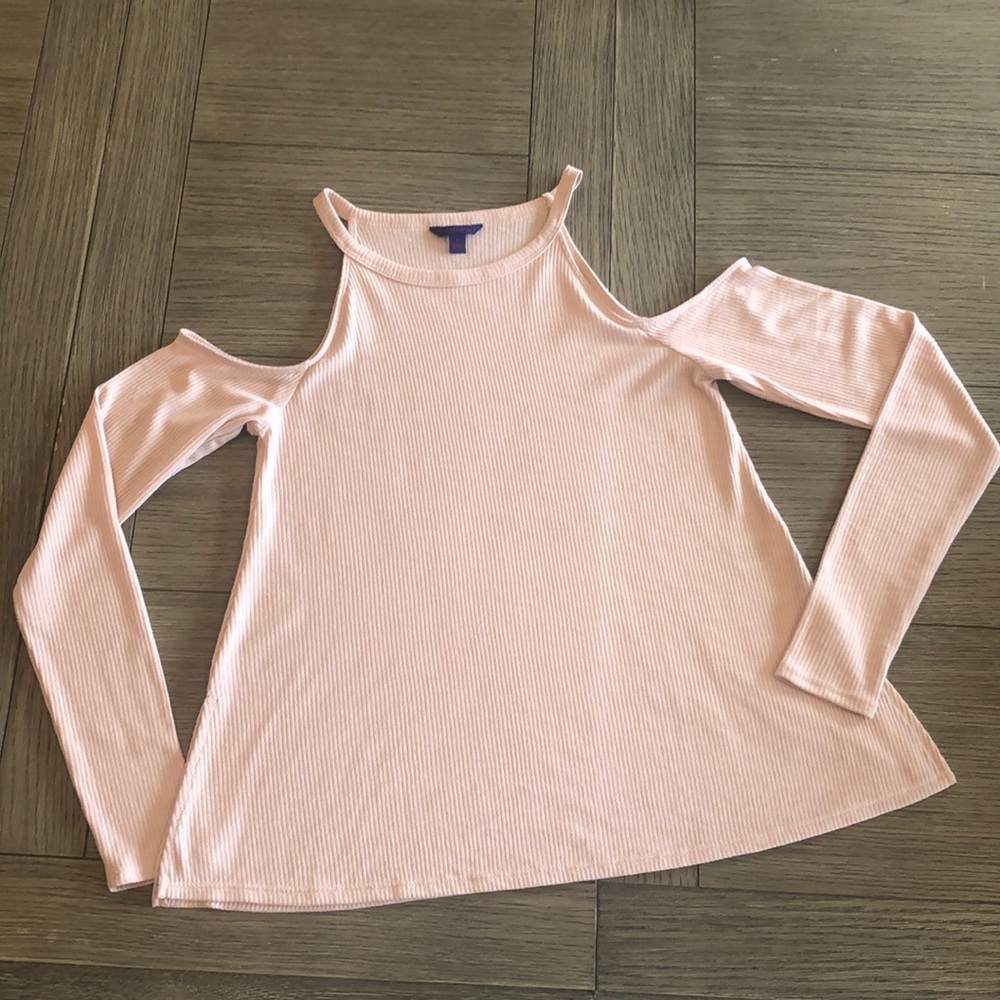Blush Pink cold shoulder top Aeropostale sz Small